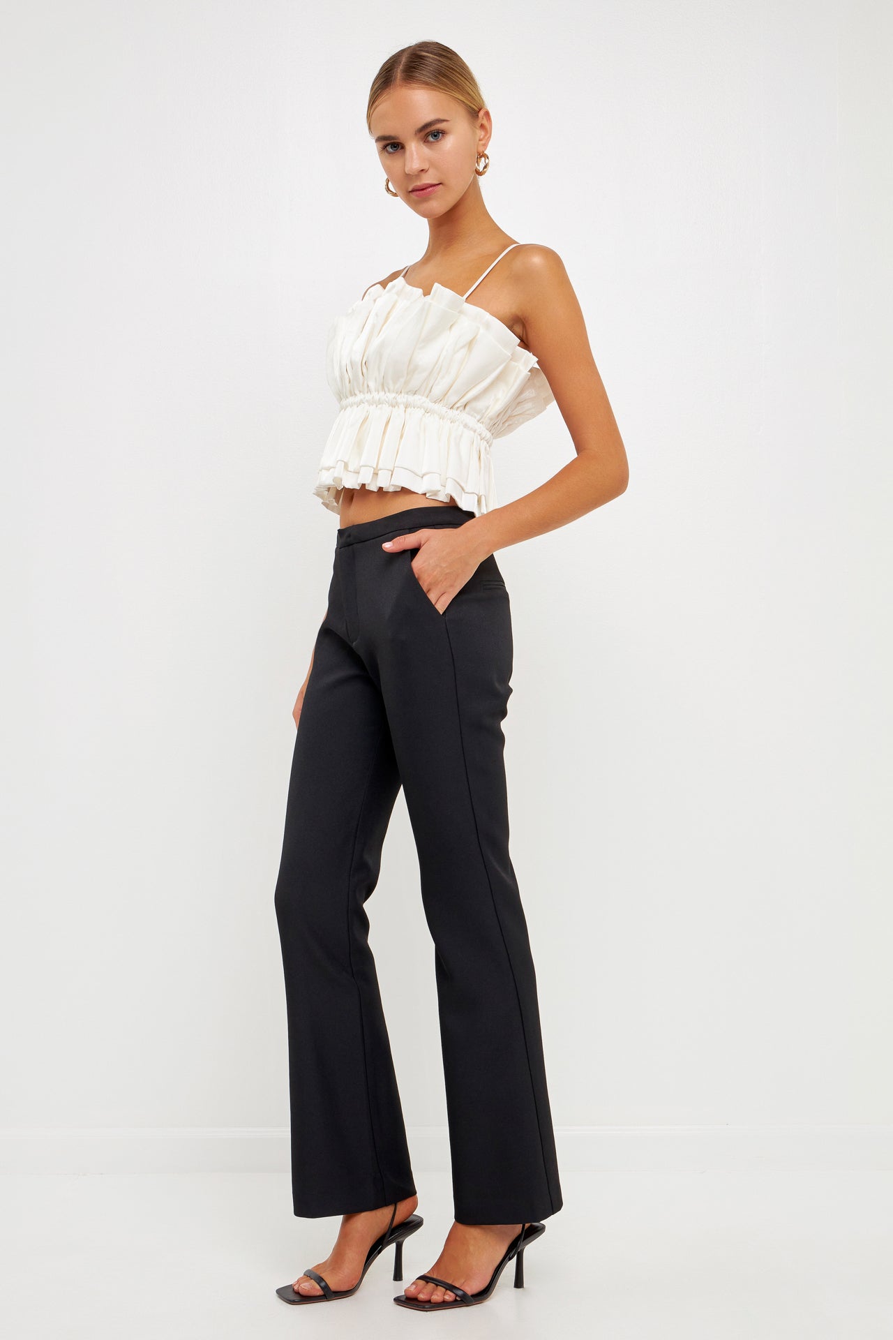 ENDLESS ROSE - Sheen Ruffled Strapless Top - TOPS available at Objectrare