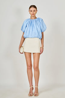 ENDLESS ROSE - Sheen Effect Blouson Top - TOPS available at Objectrare