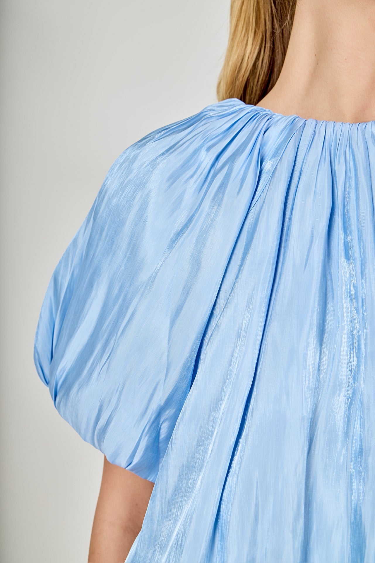 ENDLESS ROSE - Sheen Effect Blouson Top - TOPS available at Objectrare