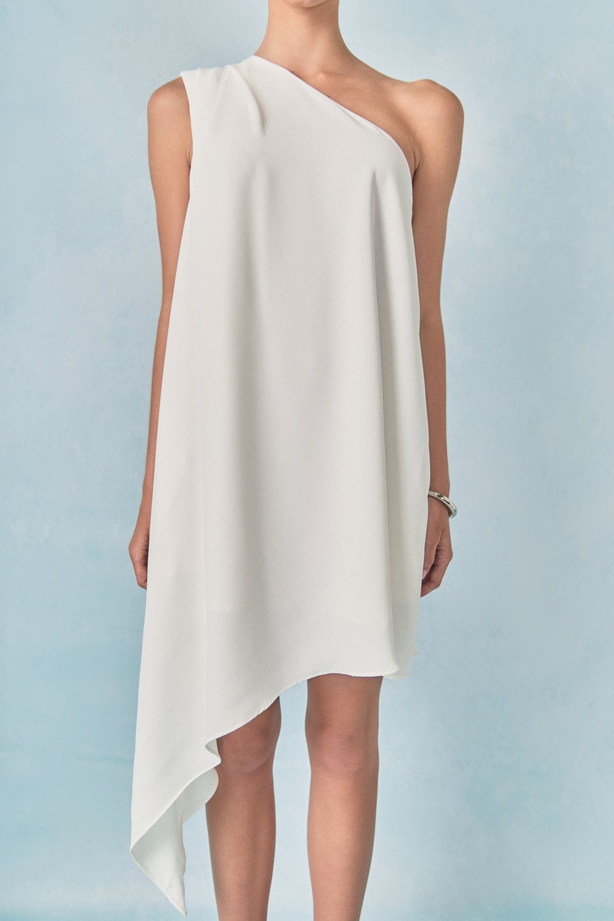 ENDLESS ROSE - Shoulder Pintucked Asymmetrical Mini Dress - DRESSES available at Objectrare