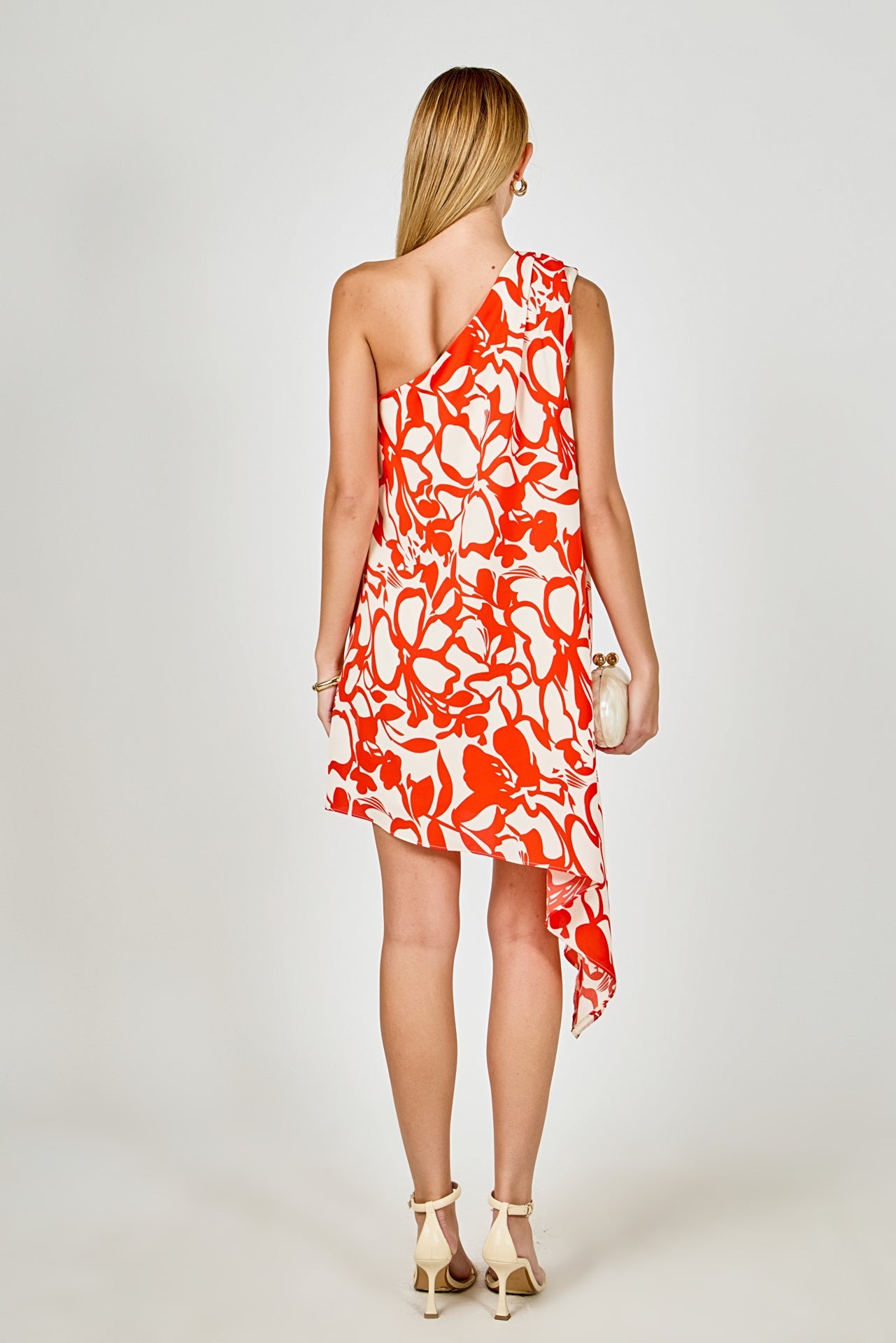 ENDLESS ROSE - Shoulder Pintucked Asymmetrical Mini Dress - DRESSES available at Objectrare