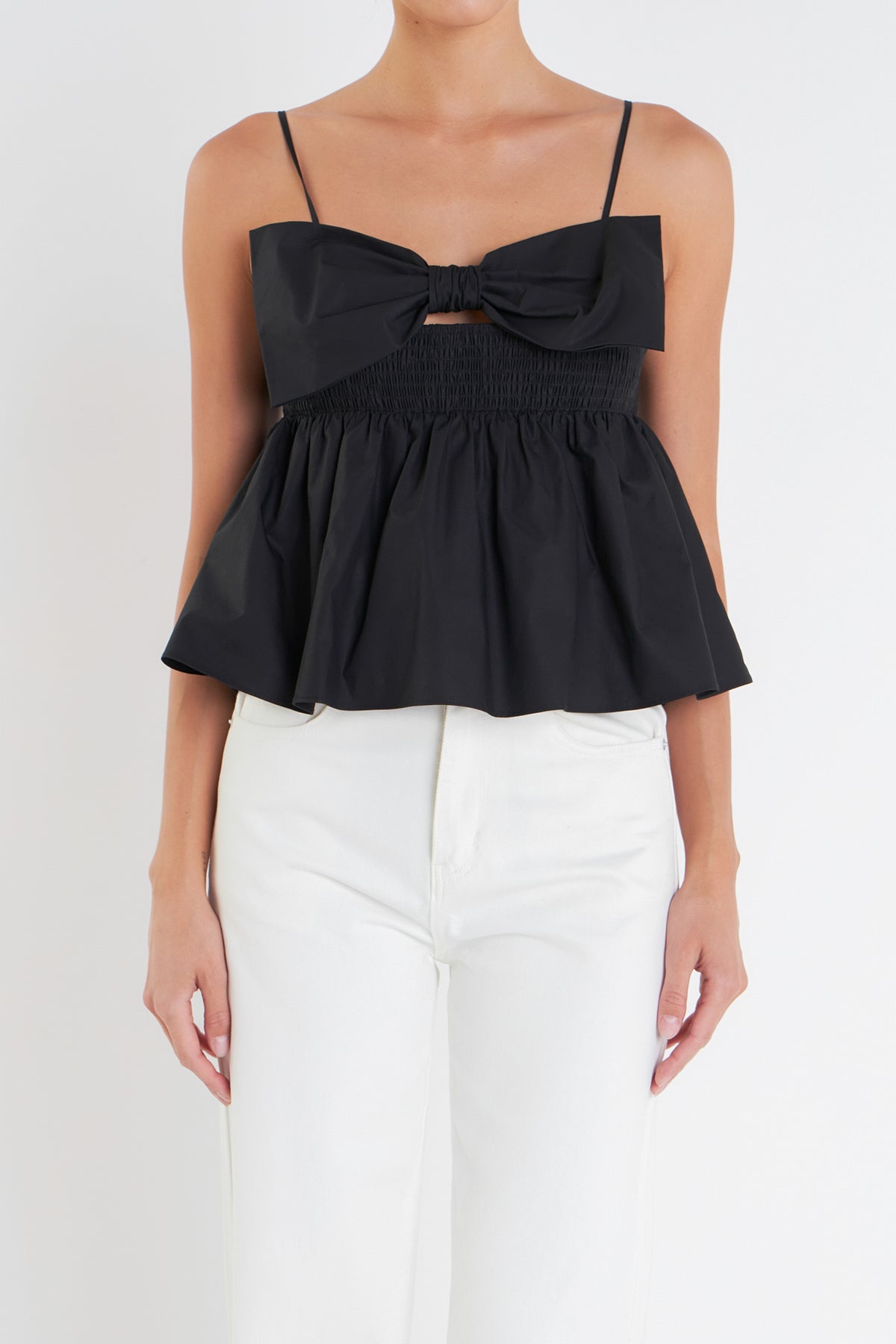 ENGLISH FACTORY - Bow Peplum Top - TOPS available at Objectrare