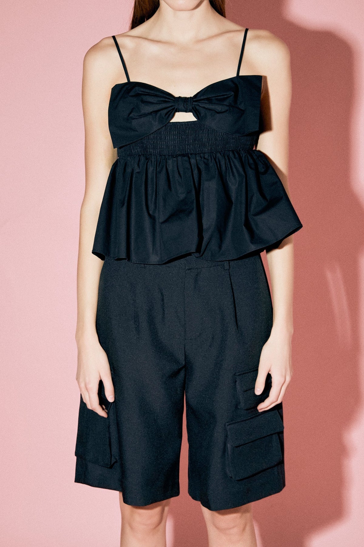 ENGLISH FACTORY - Bow Peplum Top - TOPS available at Objectrare