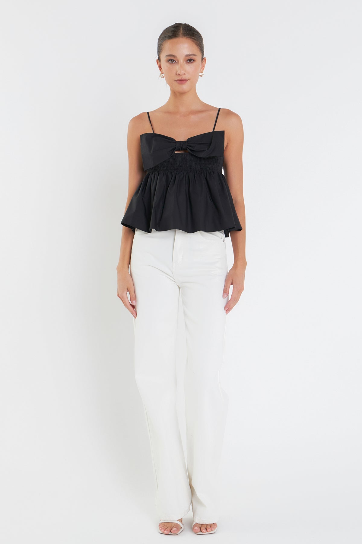 ENGLISH FACTORY - Bow Peplum Top - TOPS available at Objectrare