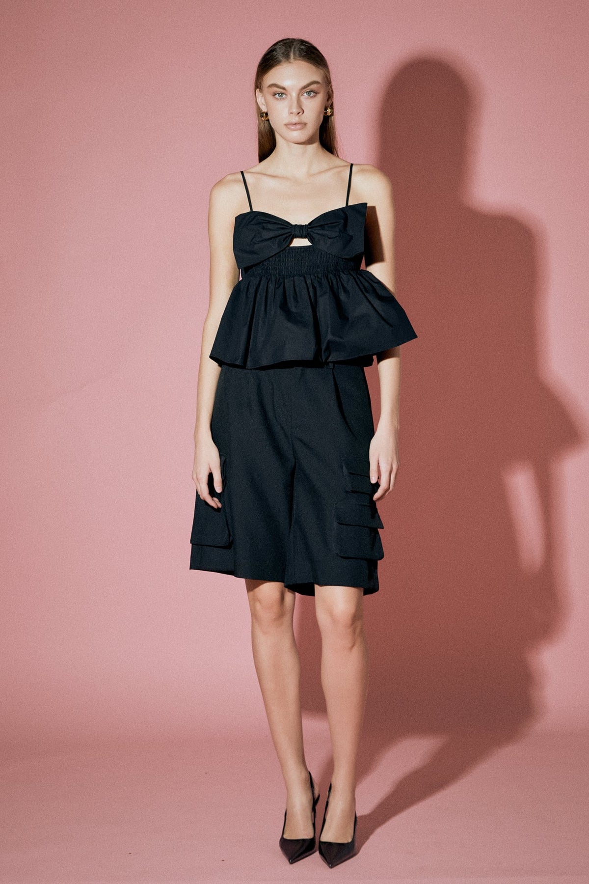 ENGLISH FACTORY - Bow Peplum Top - TOPS available at Objectrare
