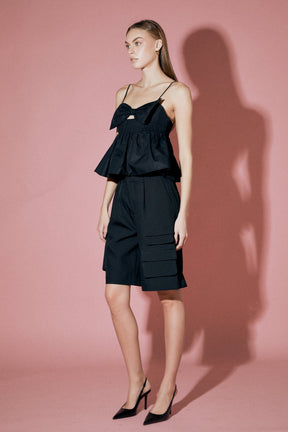 ENGLISH FACTORY - Bow Peplum Top - TOPS available at Objectrare