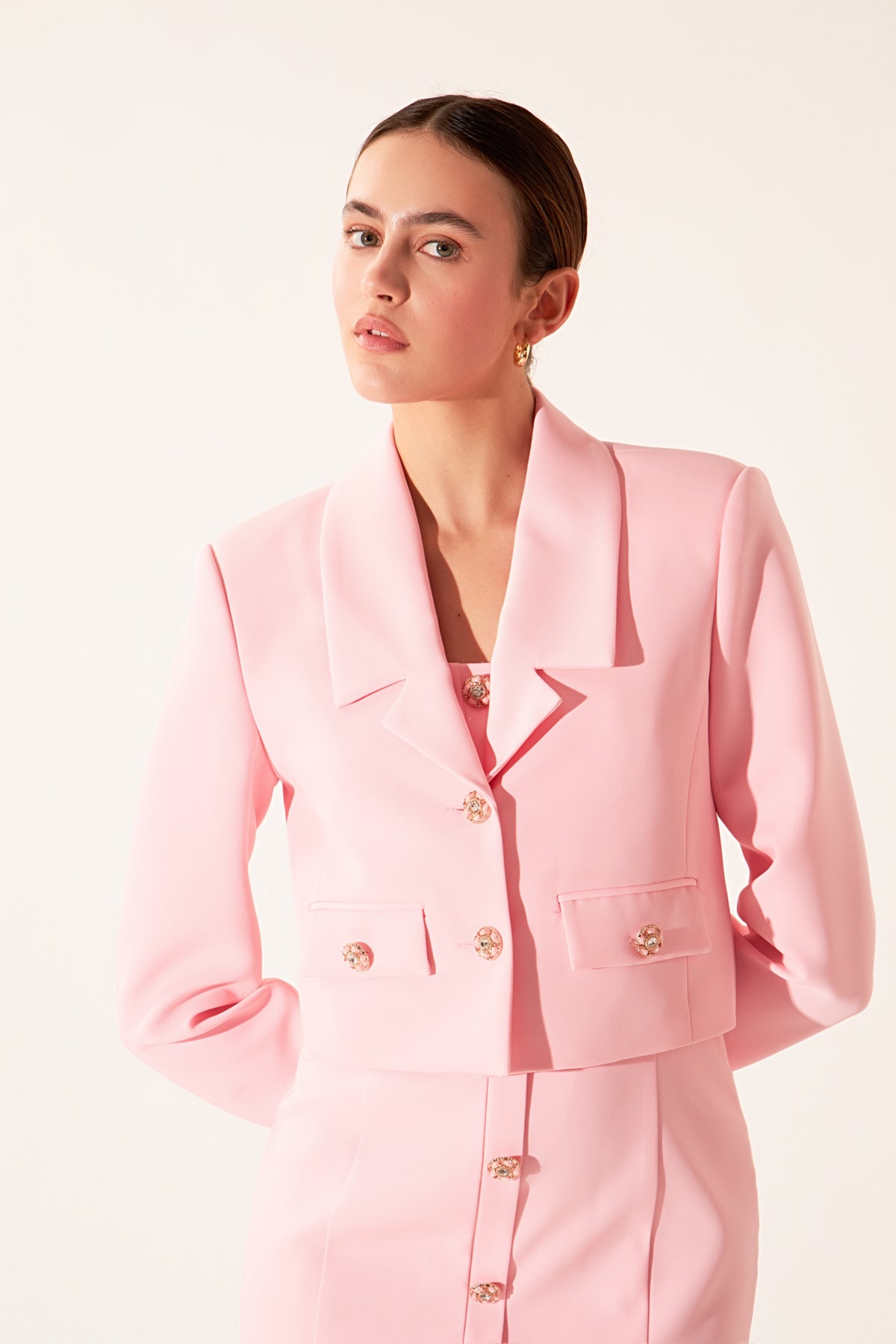ENDLESS ROSE - Cropped Blazer - BLAZERS available at Objectrare