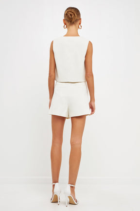 ENDLESS ROSE - High Waisted Suited Shorts - SHORTS available at Objectrare