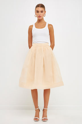 ENDLESS ROSE - Organza A Line Midi Skirt - SKIRTS available at Objectrare