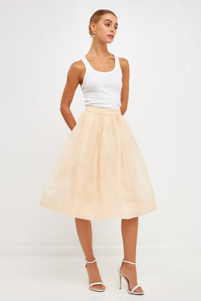ENDLESS ROSE - Organza A Line Midi Skirt - SKIRTS available at Objectrare