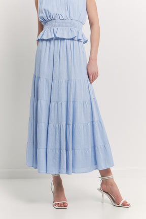 ENDLESS ROSE - Tiered Maxi Skirt - SKIRTS available at Objectrare