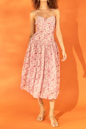 ENDLESS ROSE - Endless Rose - Floral Drop Waist Maxi Dress - DRESSES available at Objectrare