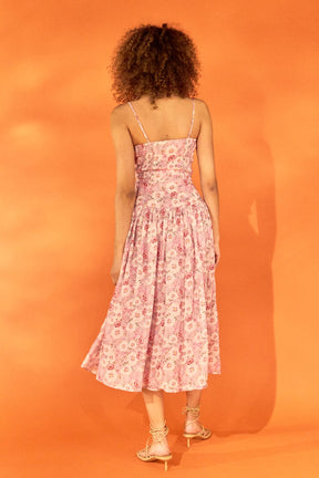 ENDLESS ROSE - Floral Drop Waist Maxi Dress - DRESSES available at Objectrare