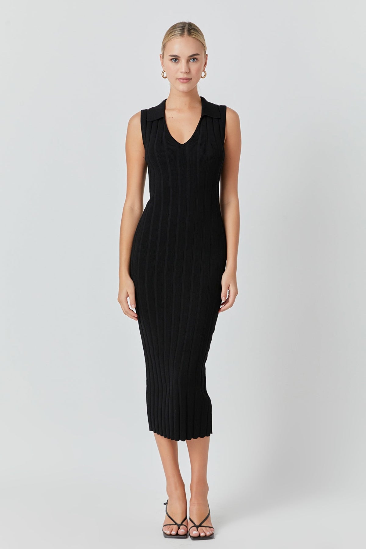 ENDLESS ROSE - Sleeveless Rib Knit Maxi Dress - DRESSES available at Objectrare