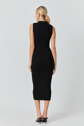 ENDLESS ROSE - Sleeveless Rib Knit Maxi Dress - DRESSES available at Objectrare