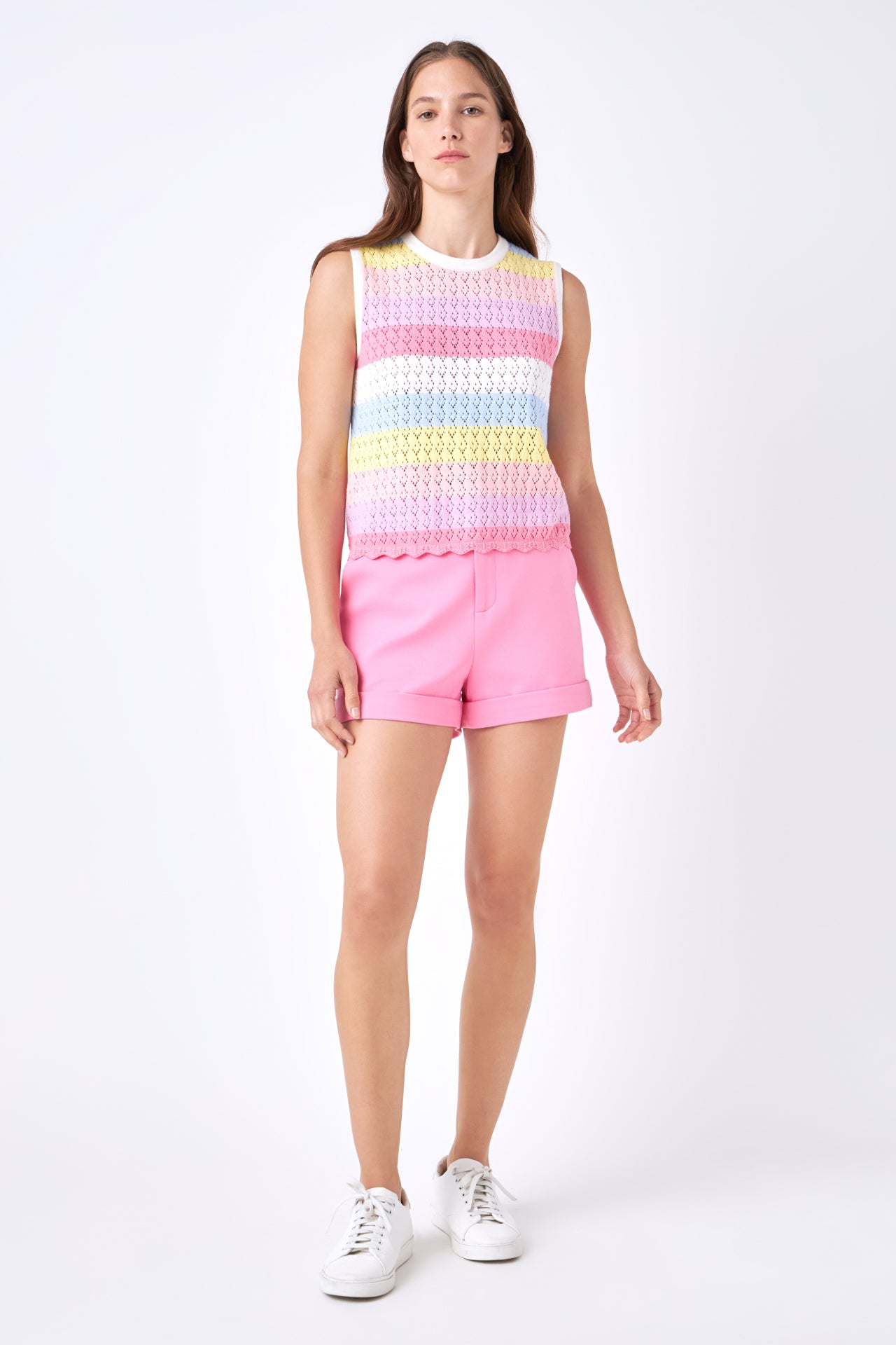 ENGLISH FACTORY - Striped Crochet Top - TOPS available at Objectrare