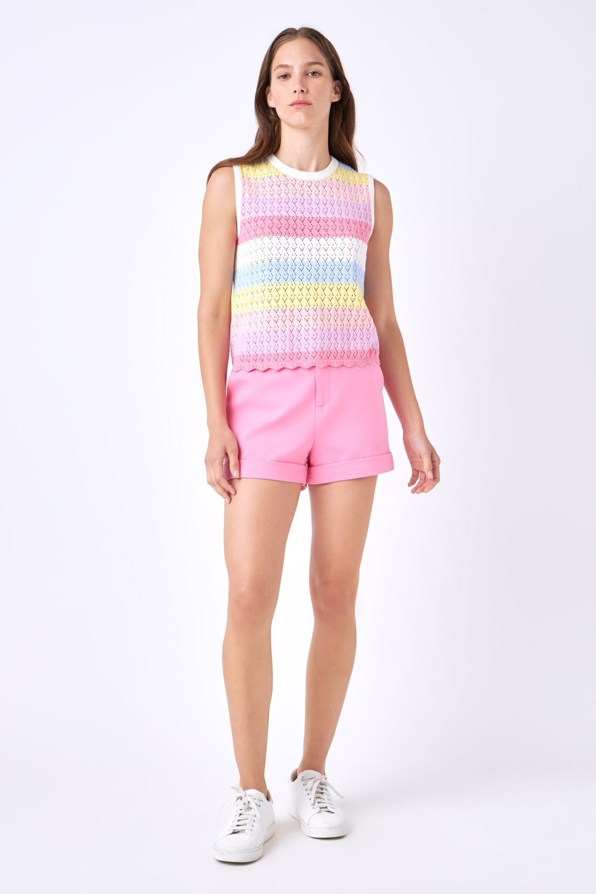 ENGLISH FACTORY - English Factory - Striped Crochet Top - TOPS available at Objectrare