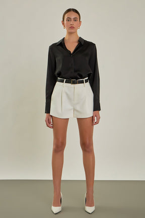 ENDLESS ROSE - Silky Button up Top - SHIRTS & BLOUSES available at Objectrare