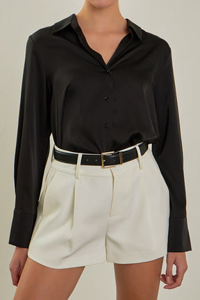 ENDLESS ROSE - Silky Button up Top - SHIRTS & BLOUSES available at Objectrare