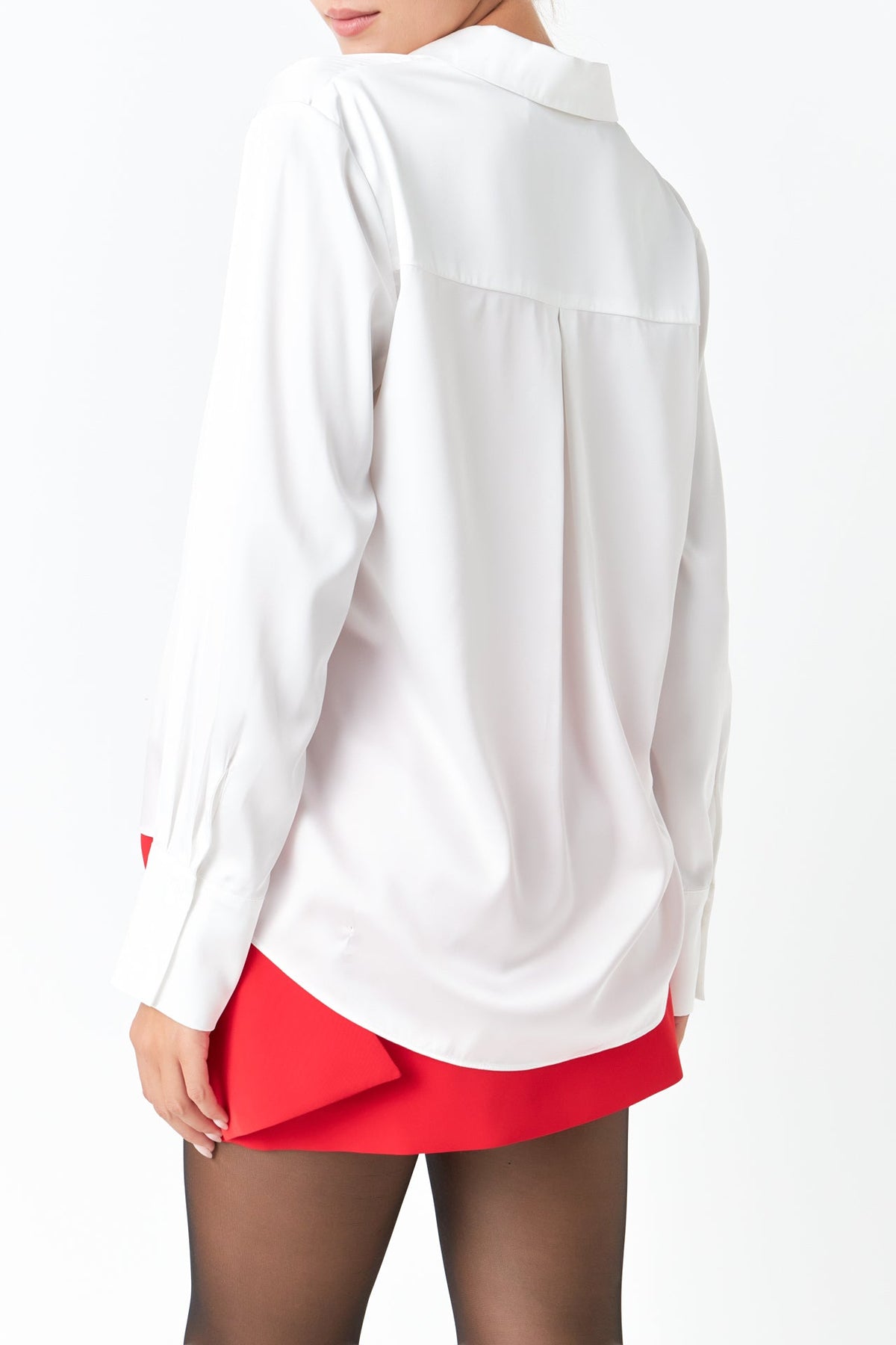 ENDLESS ROSE - Silky Button up Top - SHIRTS & BLOUSES available at Objectrare