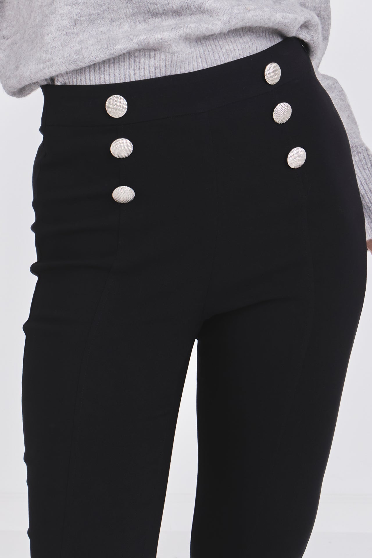 ENDLESS ROSE - Stretch Skinny Buttoned Pants - PANTS available at Objectrare