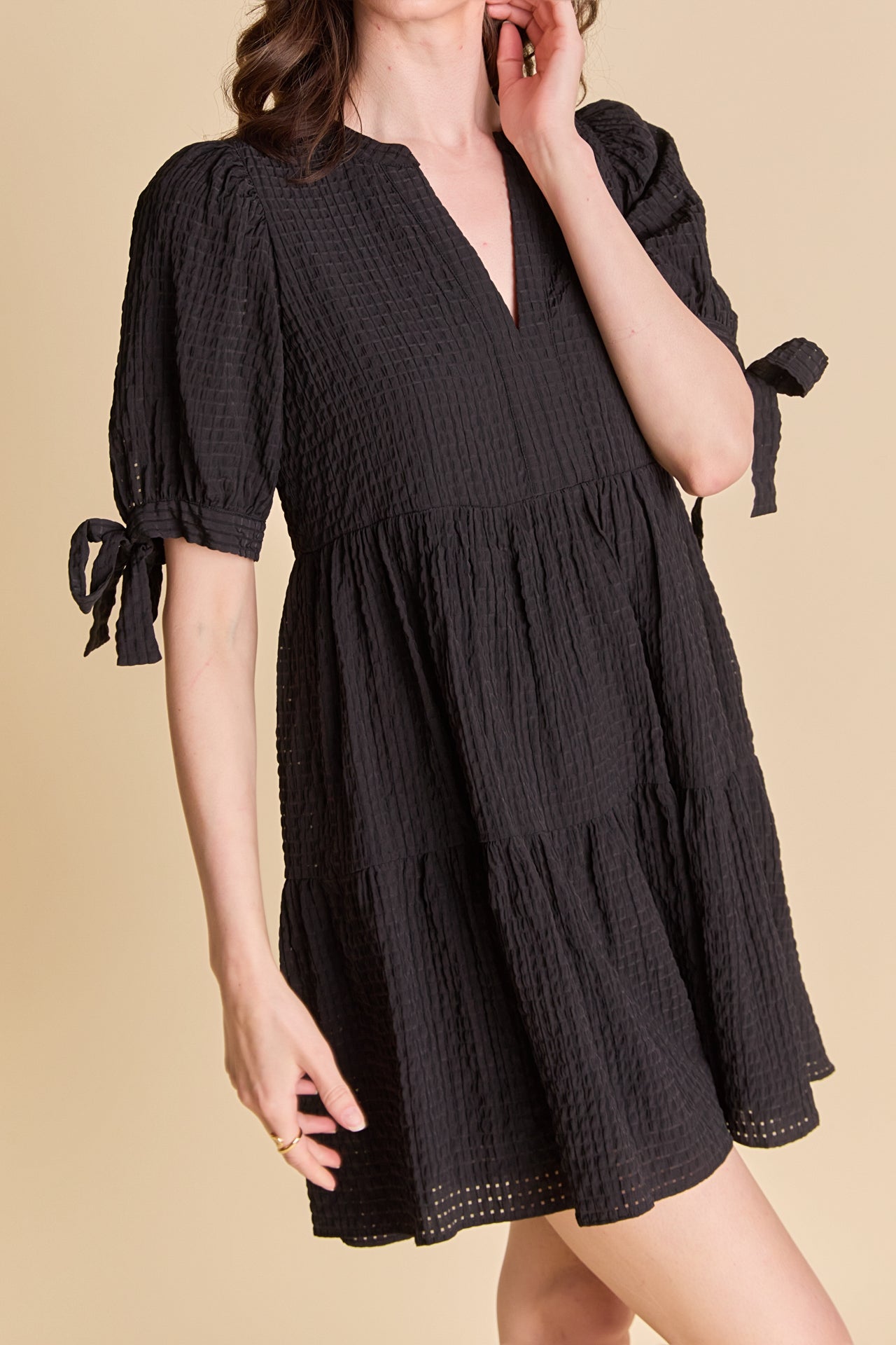 ENGLISH FACTORY - Gingham Tiered Mini Dress - DRESSES available at Objectrare