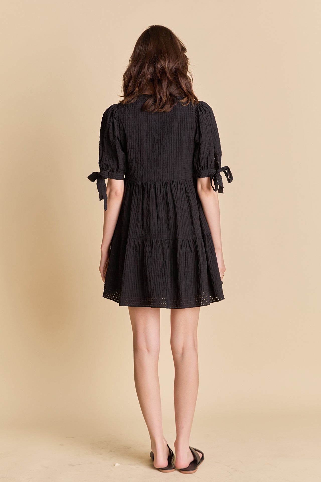 ENGLISH FACTORY - Gingham Tiered Mini Dress - DRESSES available at Objectrare