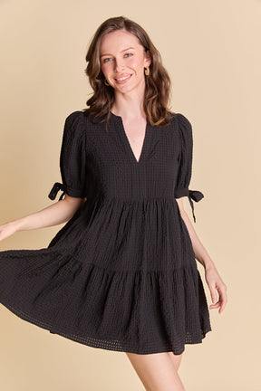 ENGLISH FACTORY - Gingham Tiered Mini Dress - DRESSES available at Objectrare