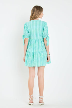 ENGLISH FACTORY - Gingham Tiered Mini Dress - DRESSES available at Objectrare