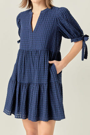 ENGLISH FACTORY - Gingham Tiered Mini Dress - DRESSES available at Objectrare