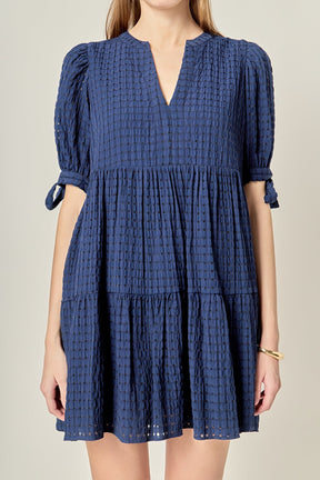 ENGLISH FACTORY - Gingham Tiered Mini Dress - DRESSES available at Objectrare