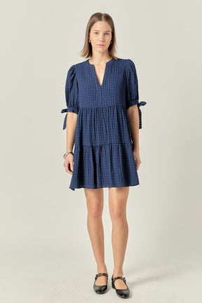 ENGLISH FACTORY - Gingham Tiered Mini Dress - DRESSES available at Objectrare