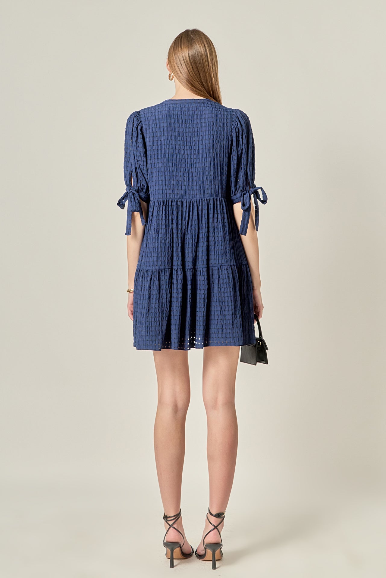 ENGLISH FACTORY - Gingham Tiered Mini Dress - DRESSES available at Objectrare