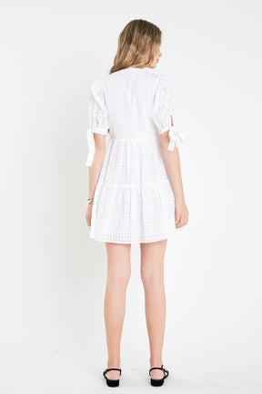 ENGLISH FACTORY - Gingham Tiered Mini Dress - DRESSES available at Objectrare