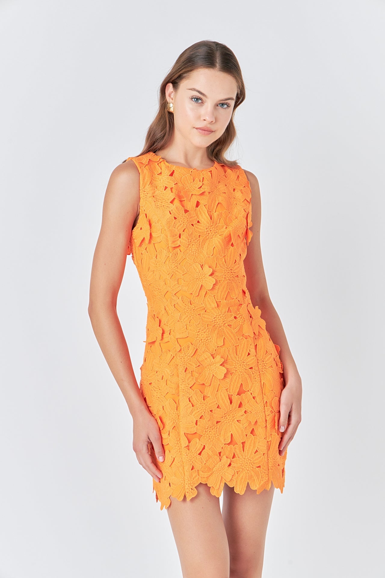 ENDLESS ROSE - Floral Embroidered Mini Dress - DRESSES available at Objectrare