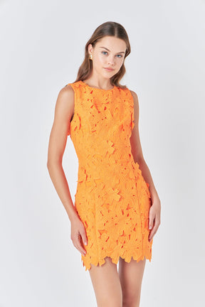 ENDLESS ROSE - Floral Embroidered Mini Dress - DRESSES available at Objectrare