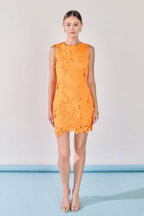 ENDLESS ROSE - Floral Embroidered Mini Dress - DRESSES available at Objectrare