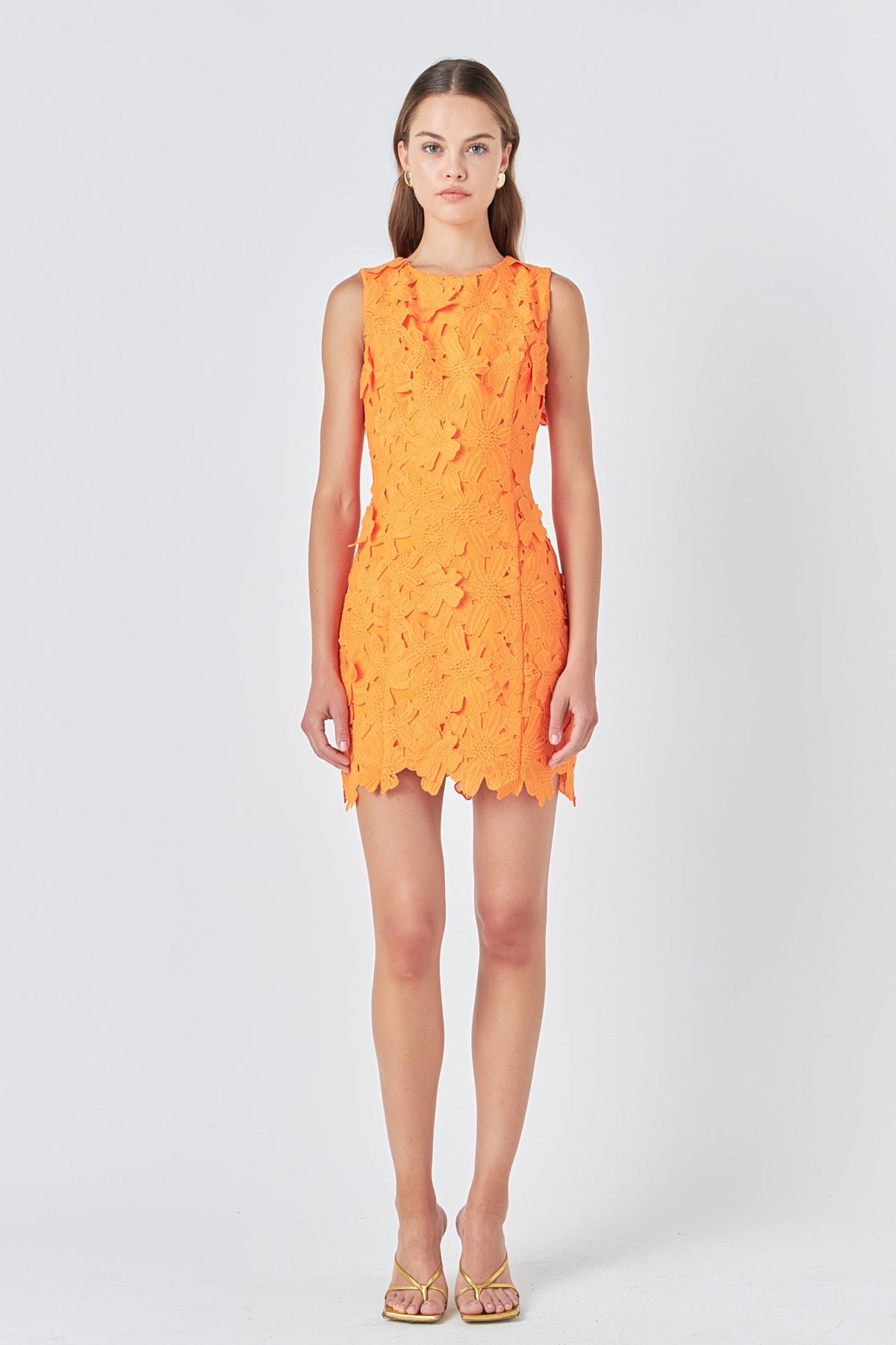 ENDLESS ROSE - Floral Embroidered Mini Dress - DRESSES available at Objectrare