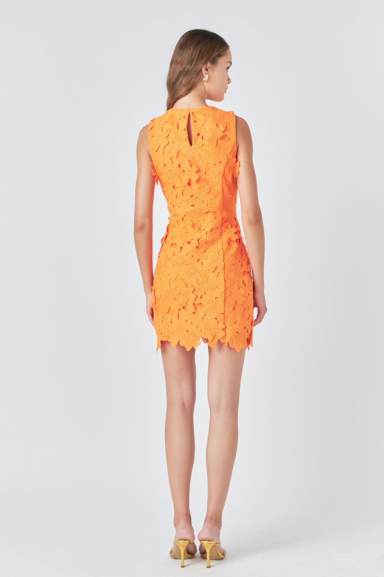 ENDLESS ROSE - Floral Embroidered Mini Dress - DRESSES available at Objectrare