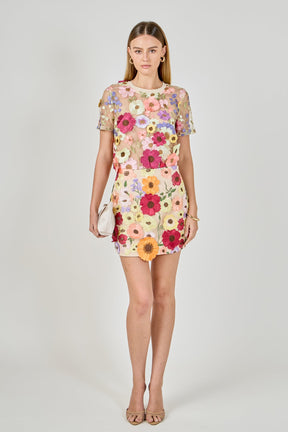 ENDLESS ROSE - Floral Embroidered Mini Skirt - SKIRTS available at Objectrare