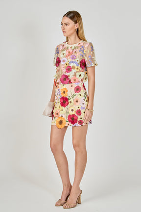 ENDLESS ROSE - Floral Embroidered Mini Skirt - SKIRTS available at Objectrare