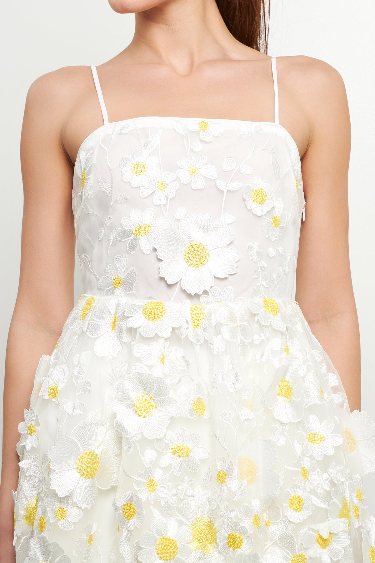 ENDLESS ROSE - Floral Embroidered Mini Dress - DRESSES available at Objectrare