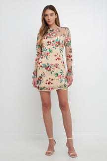 ENDLESS ROSE - Floral Embroidered Dress - DRESSES available at Objectrare