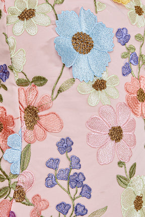 ENDLESS ROSE - Floral Embroidered Mini Dress - DRESSES available at Objectrare