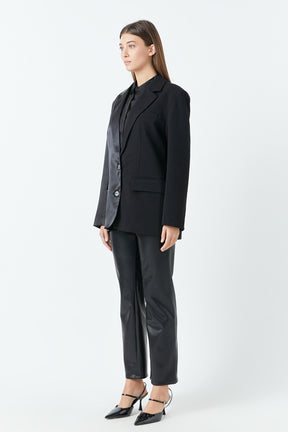 ENDLESS ROSE - Satin Suit Blazer - BLAZERS available at Objectrare