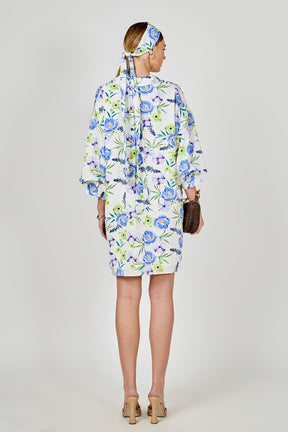 ENDLESS ROSE - Floral Print Belted Collared Dress - DRESSES available at Objectrare