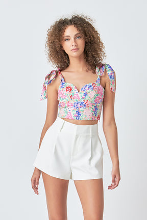 ENDLESS ROSE - Cotton Floral Print Top - TOPS available at Objectrare