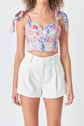 ENDLESS ROSE - Cotton Floral Print Top - TOPS available at Objectrare