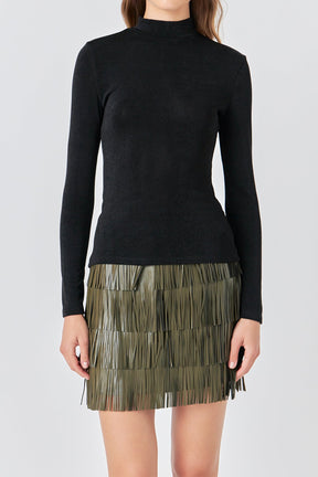 ENDLESS ROSE - Sheen Stretch Long Sleeve Top - TOPS available at Objectrare