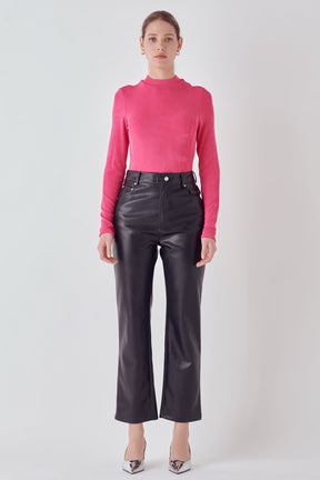 Sheen Stretch Long Sleeve Top